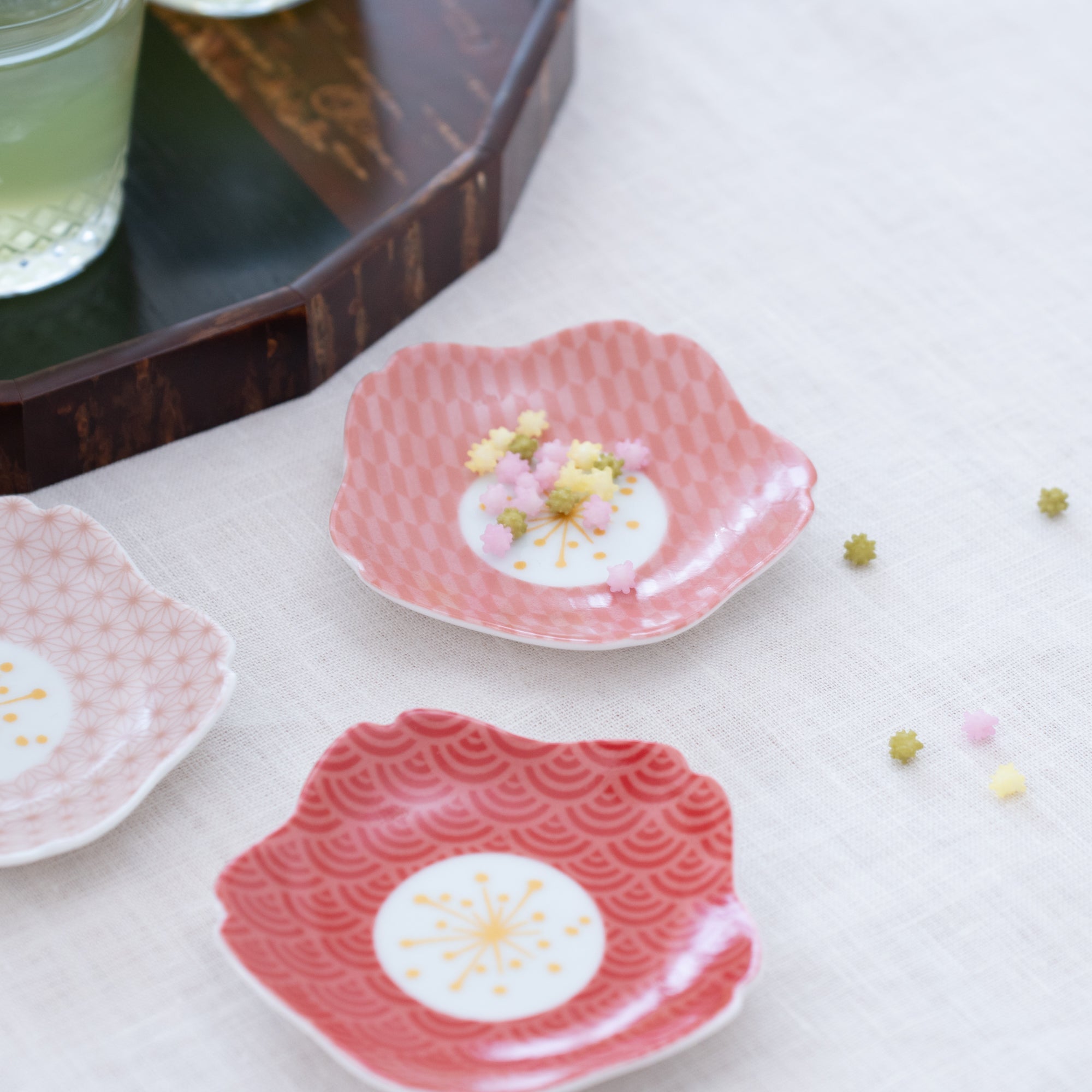 Harekutani Sakura Sauce Plate - MUSUBI KILN - Quality Japanese Tableware and Gift