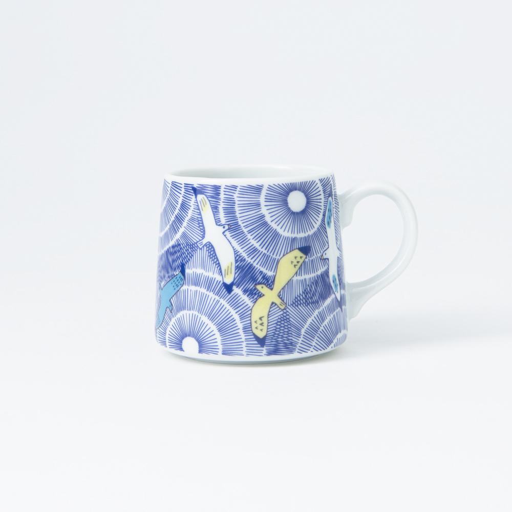 Harekutani Seagull Kutani Mug - MUSUBI KILN - Quality Japanese Tableware and Gift