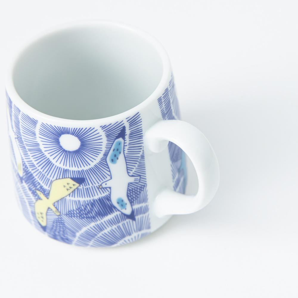 Harekutani Seagull Kutani Mug - MUSUBI KILN - Quality Japanese Tableware and Gift