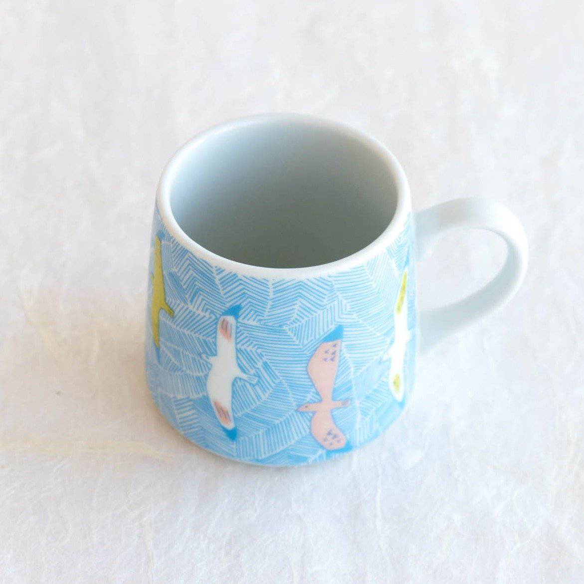 Harekutani Seagull Kutani Mug - MUSUBI KILN - Quality Japanese Tableware and Gift