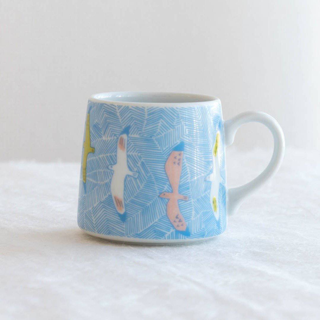 Harekutani Seagull Kutani Mug - MUSUBI KILN - Quality Japanese Tableware and Gift