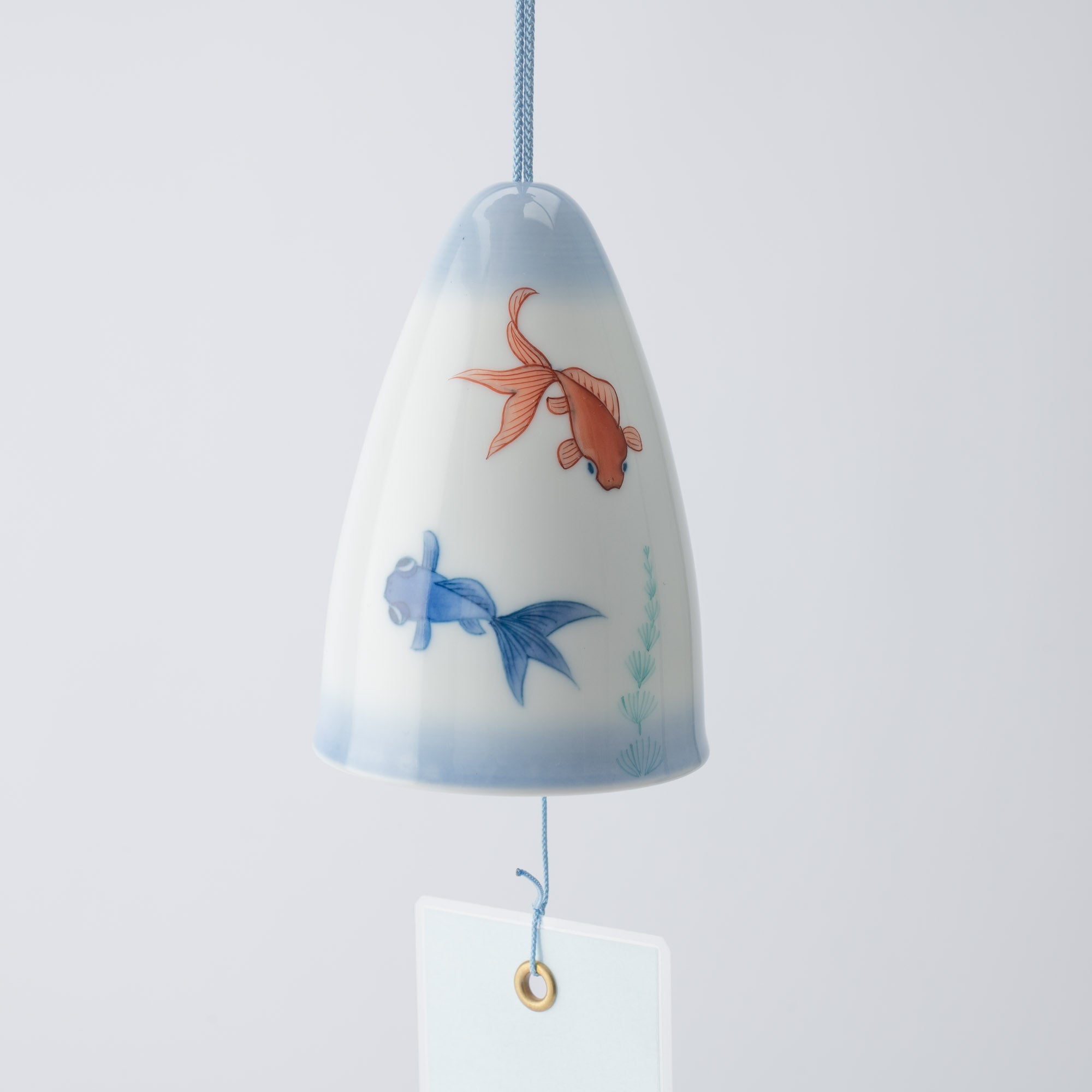 Hataman Touen Iro - Nabeshima Goldfish Imari Nabeshima Ware Long Wind Bell - MUSUBI KILN - Quality Japanese Tableware and Gift