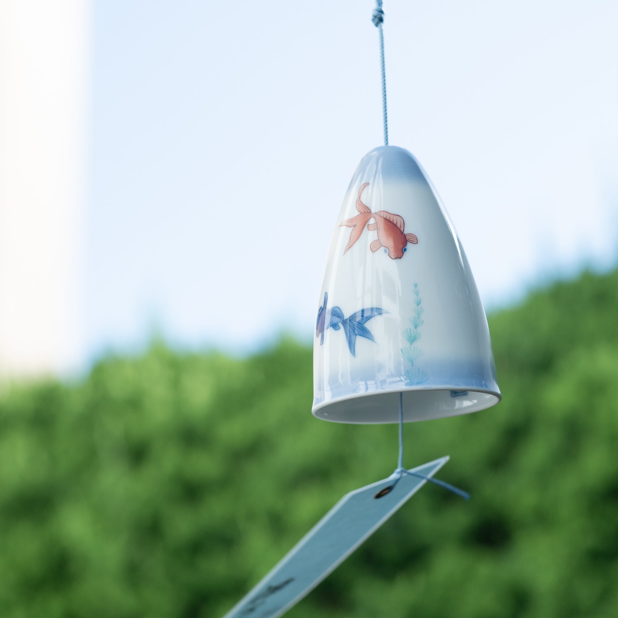 Hataman Touen Iro - Nabeshima Goldfish Imari Nabeshima Ware Long Wind Bell - MUSUBI KILN - Quality Japanese Tableware and Gift