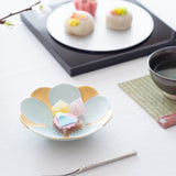 Hataman Touen Moist Gold Plum Blossom Imari Nabeshima Ware Side Plate - MUSUBI KILN - Quality Japanese Tableware and Gift