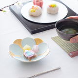 Hataman Touen Moist Gold Plum Blossom Imari Nabeshima Ware Side Plate - MUSUBI KILN - Quality Japanese Tableware and Gift