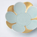 Hataman Touen Moist Gold Plum Blossom Imari Nabeshima Ware Side Plate - MUSUBI KILN - Quality Japanese Tableware and Gift