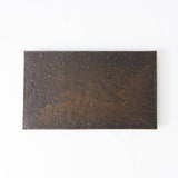 Hibino Ash Glaze Mino Ware Footed Rectangle Plate 11.8 in - MUSUBI KILN - Quality Japanese Tableware and Gift