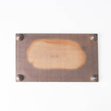 Hibino Ash Glaze Mino Ware Footed Rectangle Plate 11.8 in - MUSUBI KILN - Quality Japanese Tableware and Gift