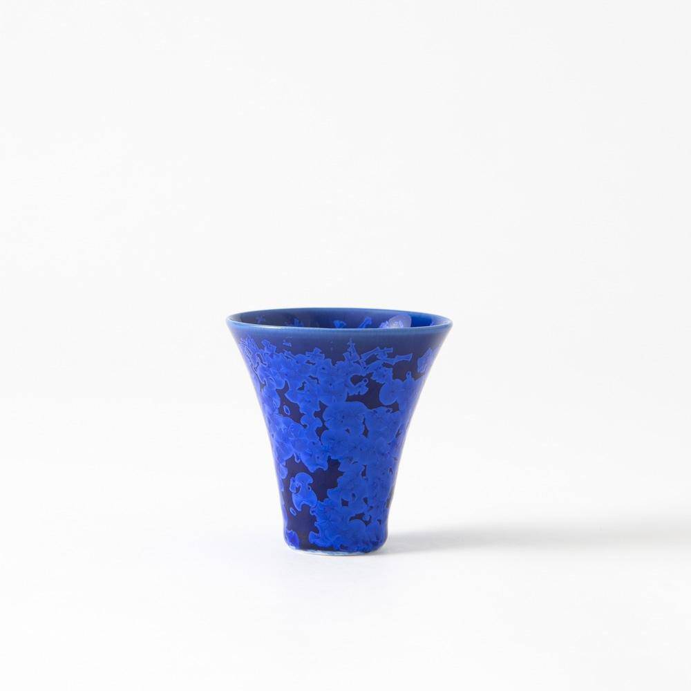 Hibino Crystalline Glaze Mino Ware Ochoko Sake Cup - MUSUBI KILN - Quality Japanese Tableware and Gift