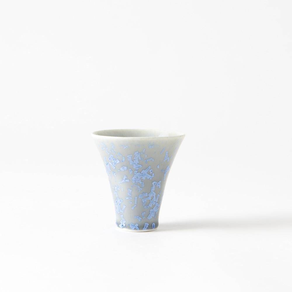 Hibino Crystalline Glaze Mino Ware Ochoko Sake Cup - MUSUBI KILN - Quality Japanese Tableware and Gift