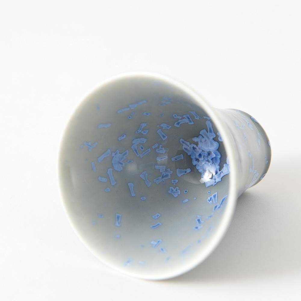 Hibino Crystalline Glaze Mino Ware Ochoko Sake Cup - MUSUBI KILN - Quality Japanese Tableware and Gift