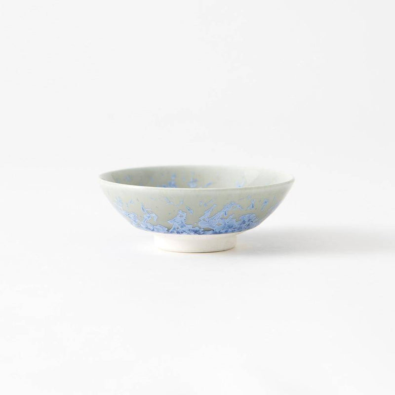 Hibino Crystalline Glaze Mino Ware Sakazuki Flat Sake Cup - MUSUBI KILN - Quality Japanese Tableware and Gift