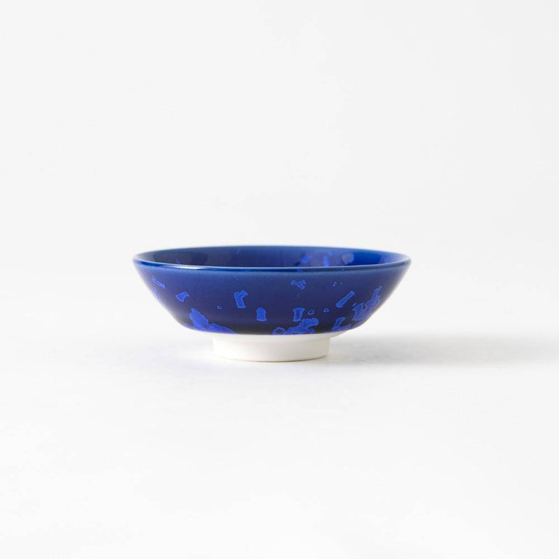 Hibino Crystalline Glaze Mino Ware Sakazuki Flat Sake Cup - MUSUBI KILN - Quality Japanese Tableware and Gift