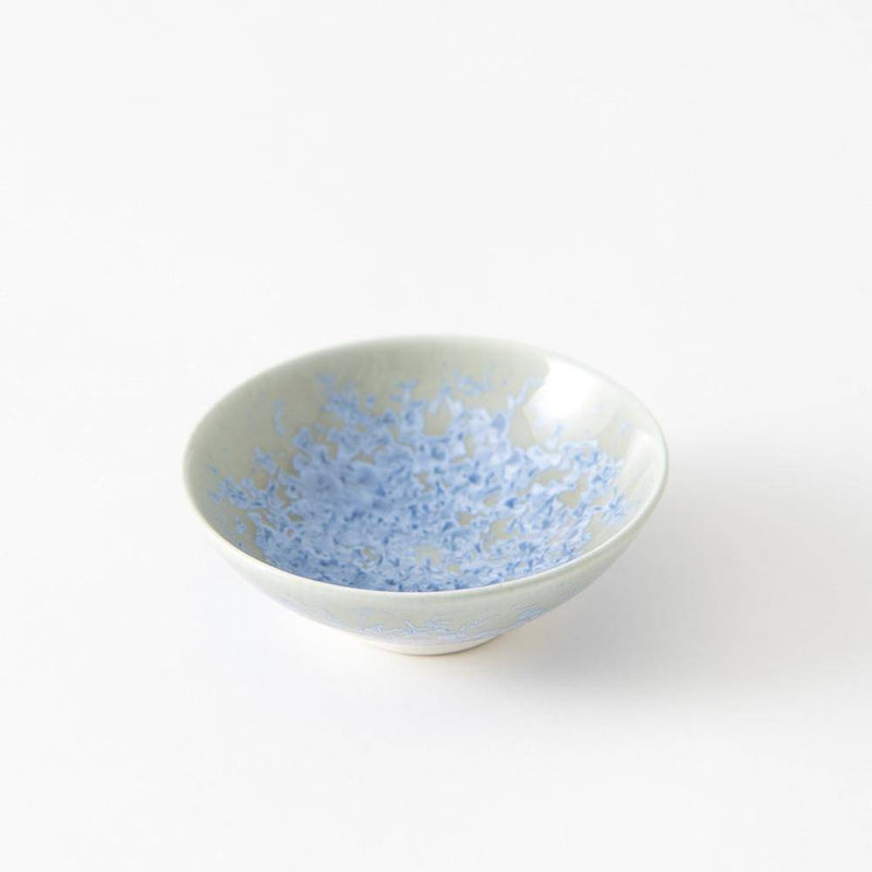 Hibino Crystalline Glaze Mino Ware Sakazuki Flat Sake Cup - MUSUBI KILN - Quality Japanese Tableware and Gift