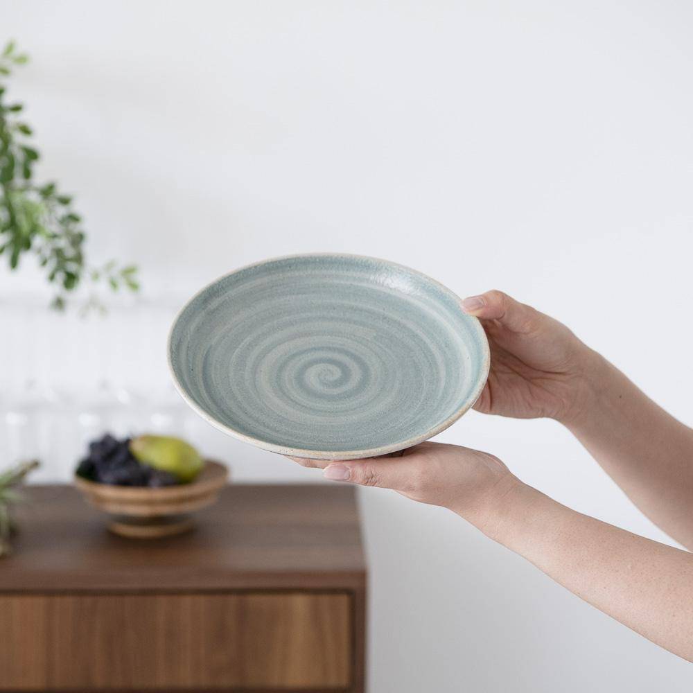 Hibino Foodie Mino Ware Round Plate 8.2in - MUSUBI KILN - Quality Japanese Tableware and Gift