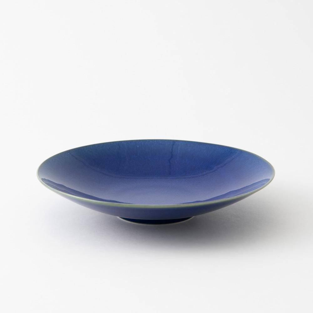 Hibino Grand Bleu Coop Mino Ware Round Deep Plate 10.3in - MUSUBI KILN - Quality Japanese Tableware and Gift