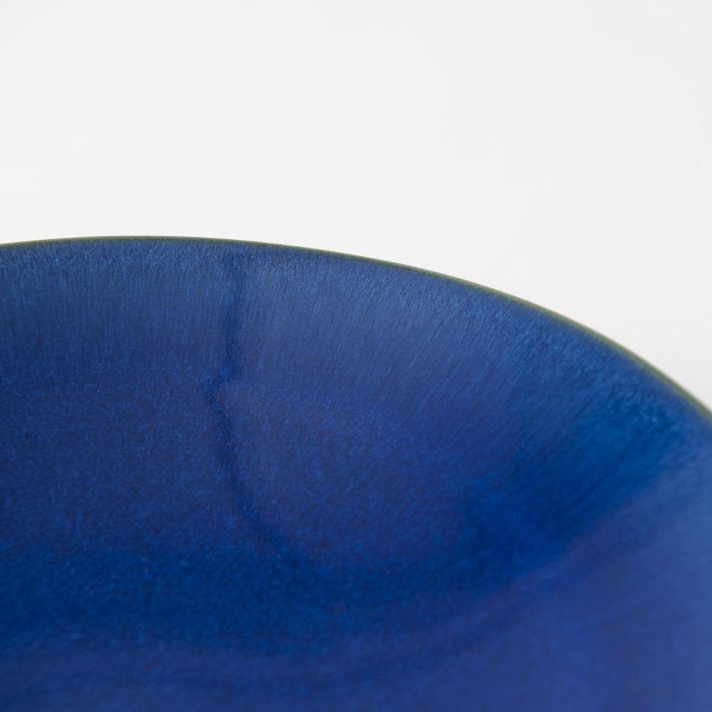 Hibino Grand Bleu Coop Mino Ware Round Deep Plate 10.3in - MUSUBI KILN - Quality Japanese Tableware and Gift