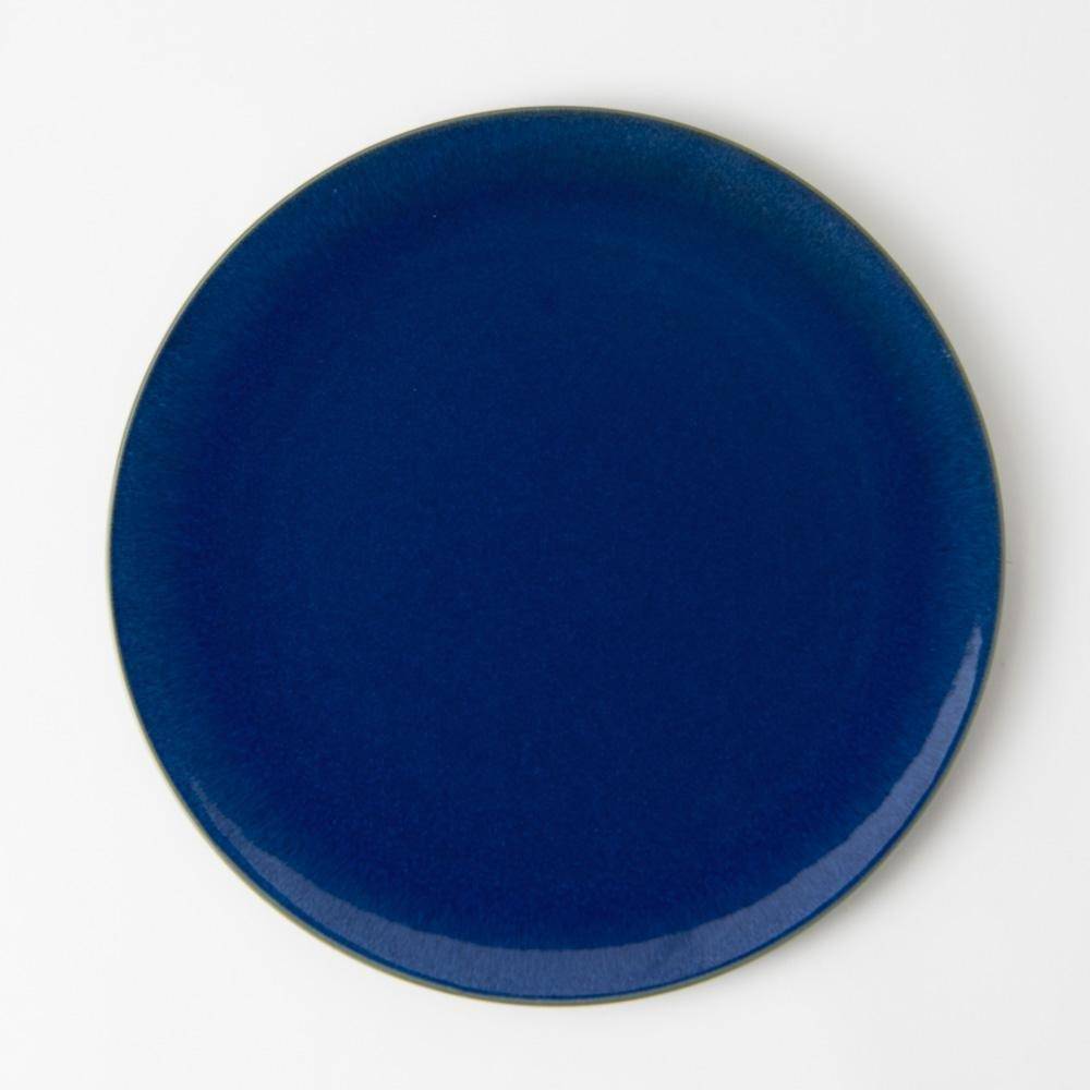 Hibino Grand Bleu Mino Ware Round Plate L - MUSUBI KILN - Quality Japanese Tableware and Gift