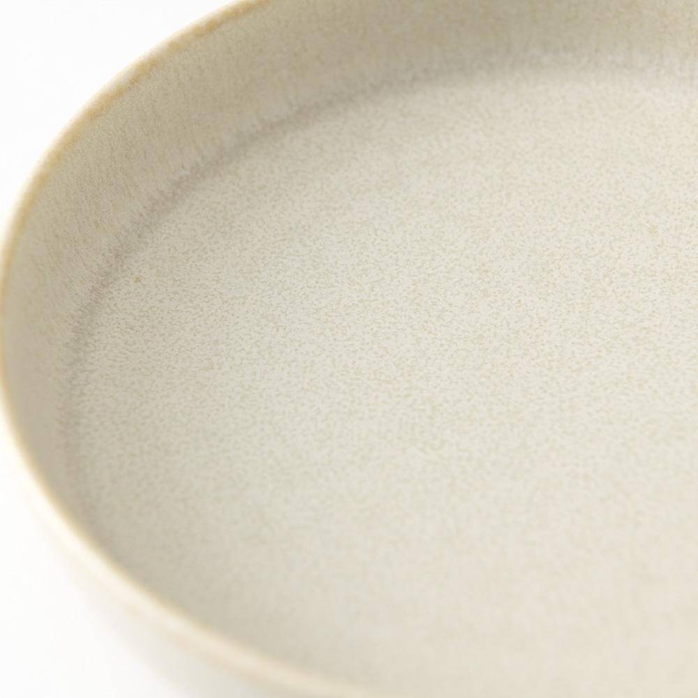 Hibino Gustav Ivory White Mino Ware Round Plate - MUSUBI KILN - Quality Japanese Tableware and Gift