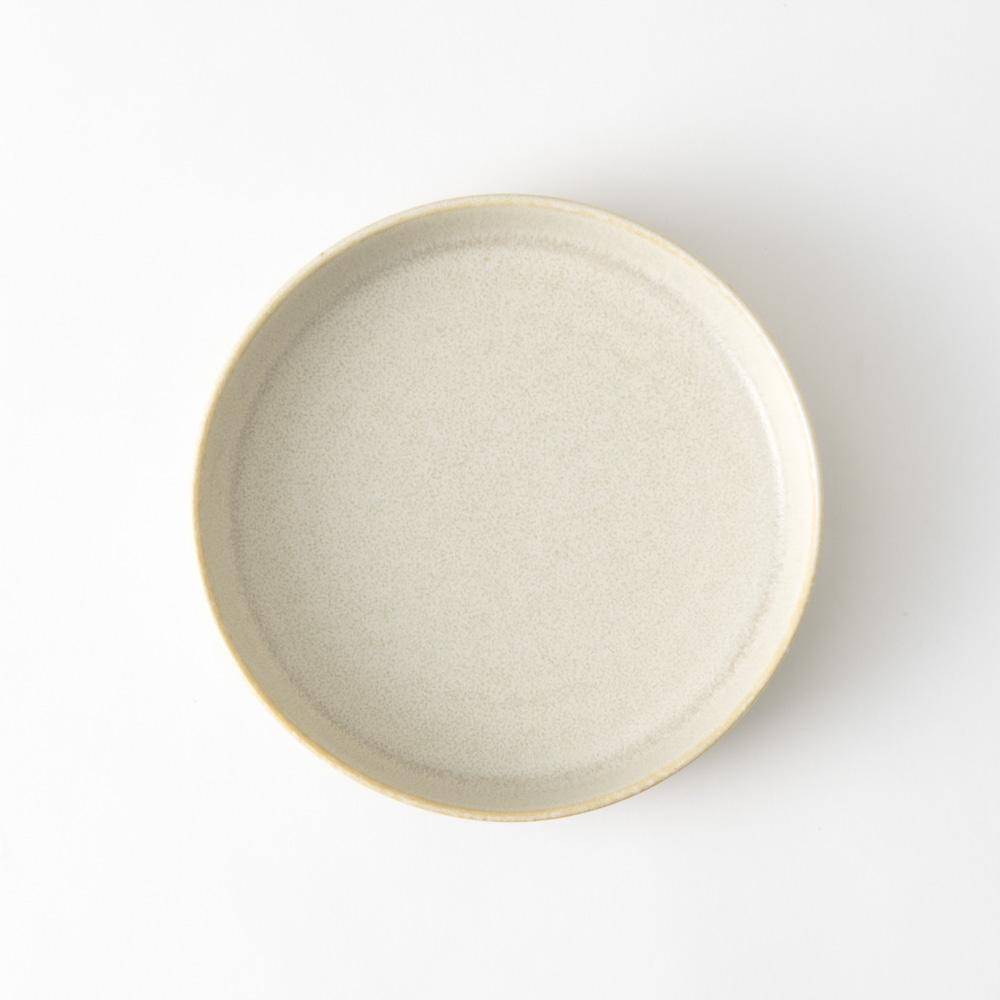 Hibino Gustav Ivory White Mino Ware Round Plate - MUSUBI KILN - Quality Japanese Tableware and Gift