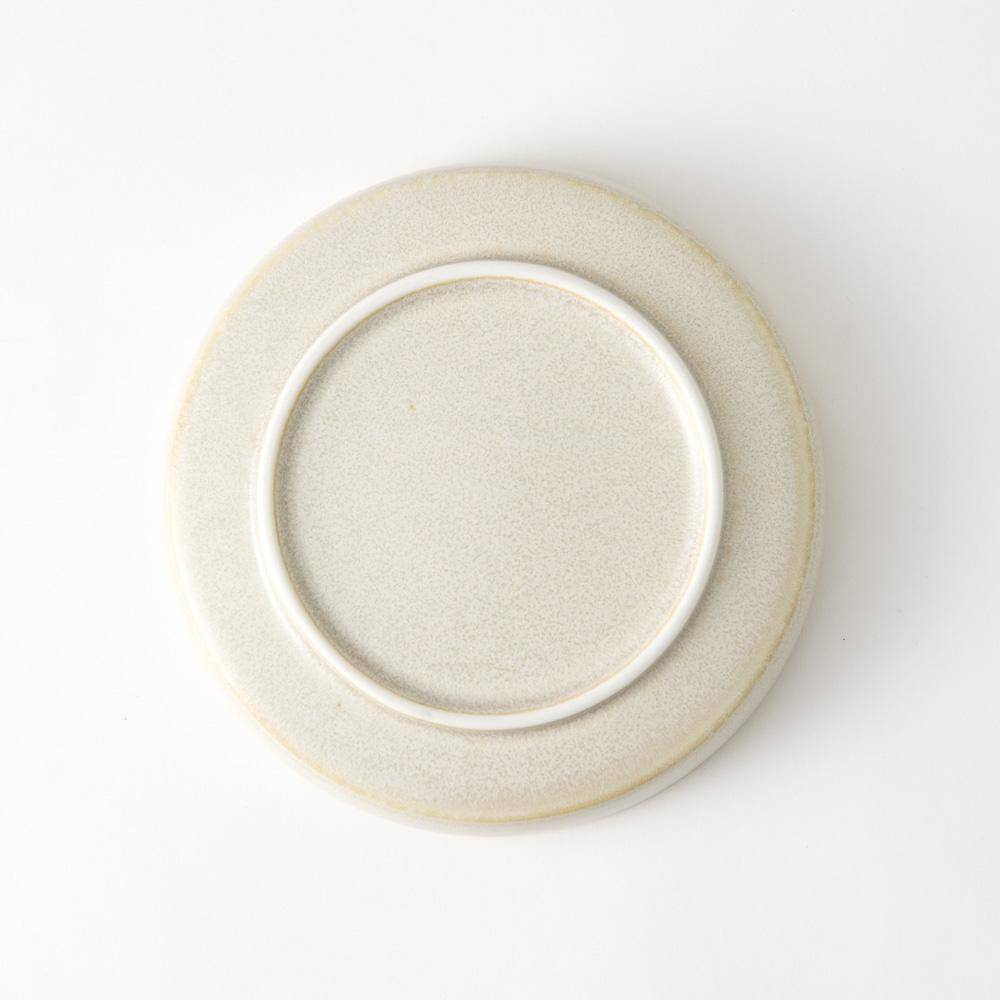 Hibino Gustav Ivory White Mino Ware Round Plate - MUSUBI KILN - Quality Japanese Tableware and Gift