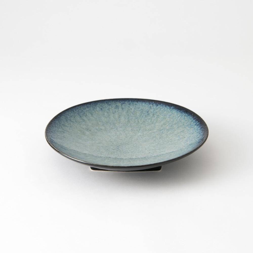 Hibino Ice Coop Mino Ware Round Plate 9in - MUSUBI KILN - Quality Japanese Tableware and Gift