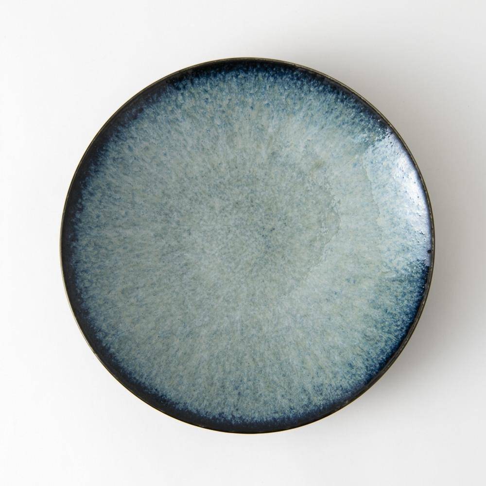 Hibino Ice Coop Mino Ware Round Plate 9in - MUSUBI KILN - Quality Japanese Tableware and Gift