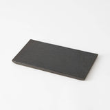 Hibino Kokuto Black Mino Ware Rectangle Plate 8.5in - MUSUBI KILN - Quality Japanese Tableware and Gift