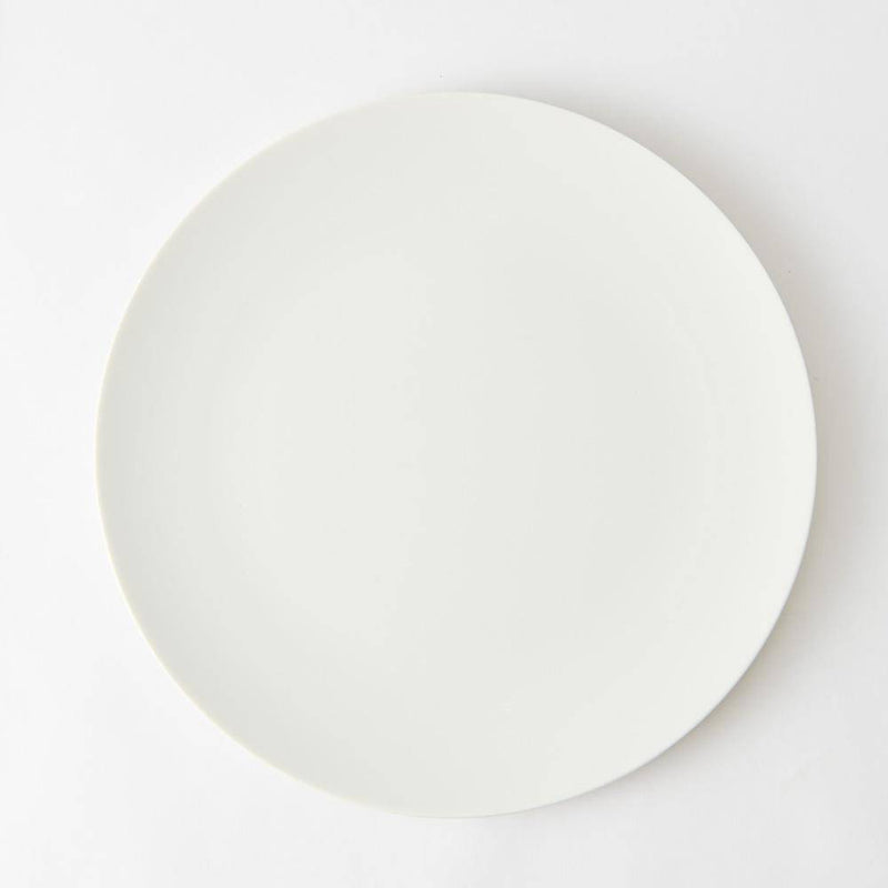 Hibino Stone Rich White Mino Ware Round Plate 11in - MUSUBI KILN - Quality Japanese Tableware and Gift