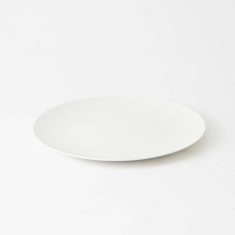 Hibino Stone Rich White Mino Ware Round Plate 11in - MUSUBI KILN - Quality Japanese Tableware and Gift