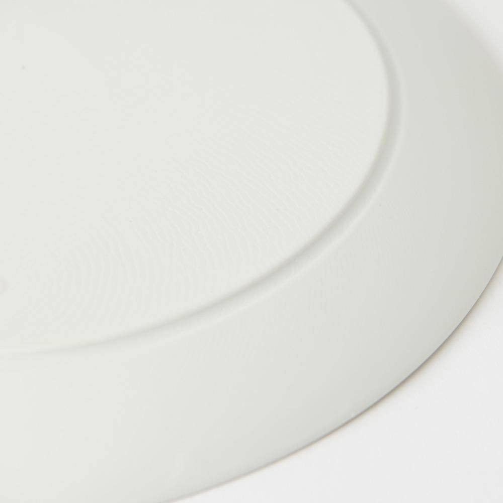 Hibino Stone Rich White Mino Ware Round Plate 11in - MUSUBI KILN - Quality Japanese Tableware and Gift