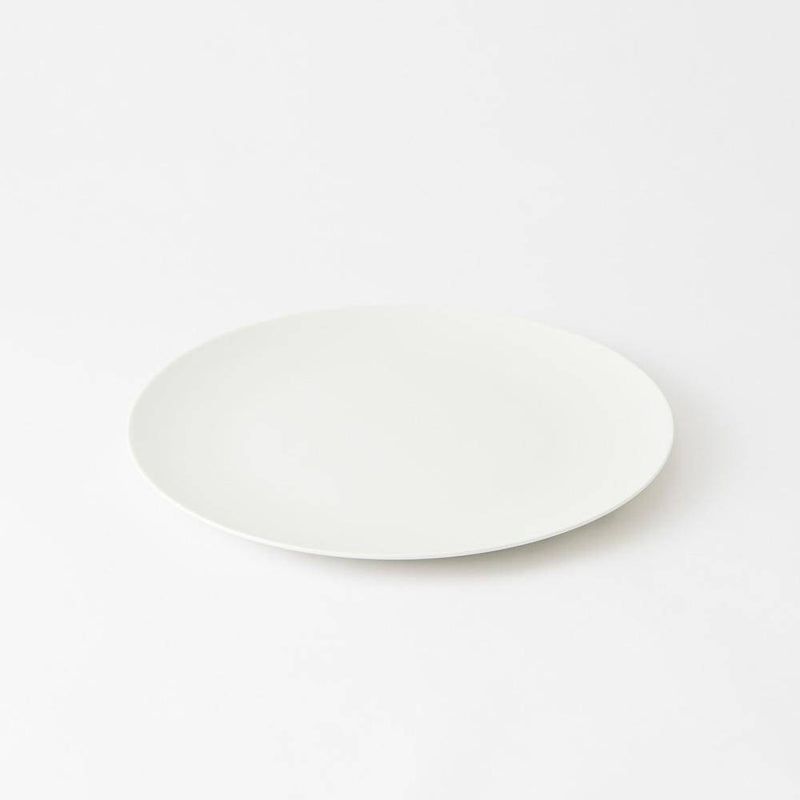 Hibino Stone Rich White Mino Ware Round Plate 11in - MUSUBI KILN - Quality Japanese Tableware and Gift