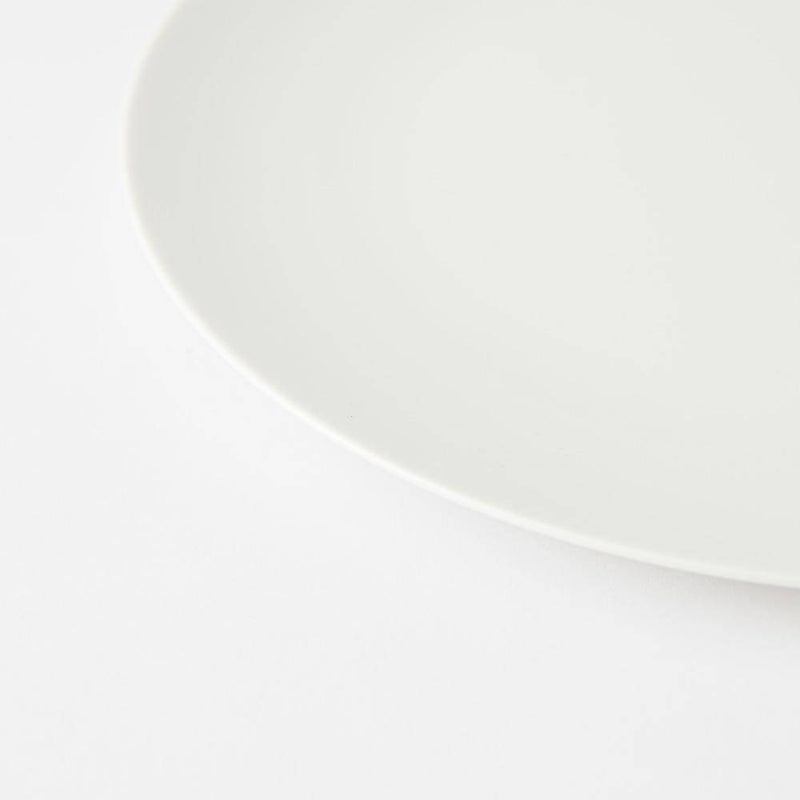 Hibino Stone Rich White Mino Ware Round Plate 11in - MUSUBI KILN - Quality Japanese Tableware and Gift