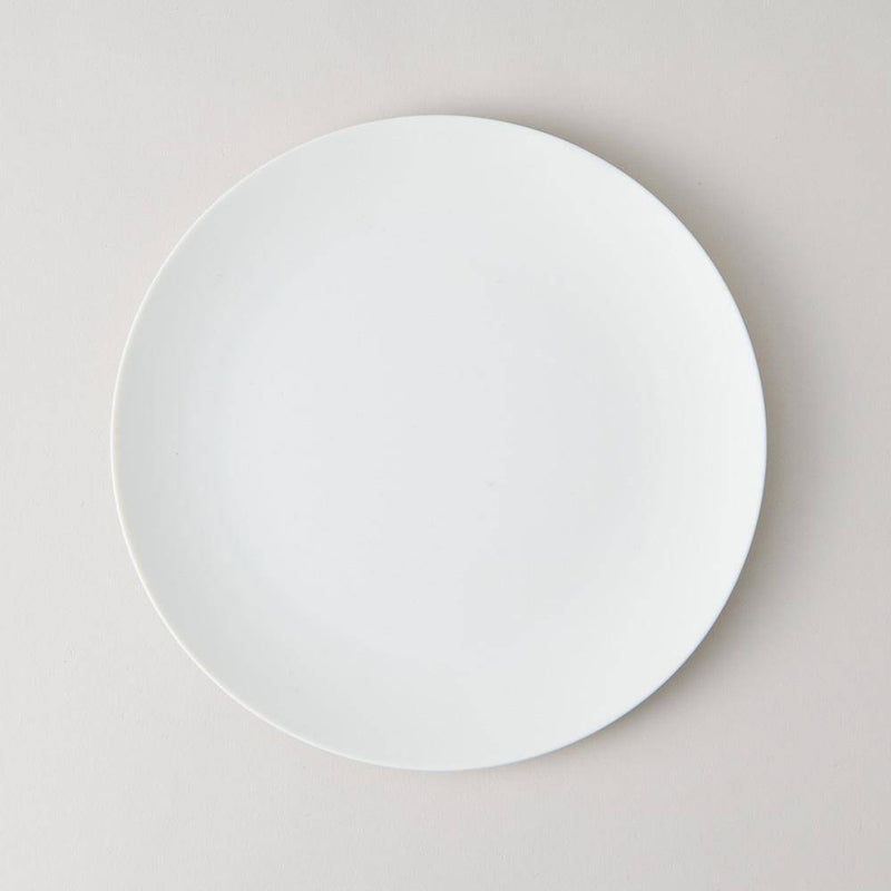 Hibino Stone Rich White Mino Ware Round Plate 9.2in - MUSUBI KILN - Quality Japanese Tableware and Gift