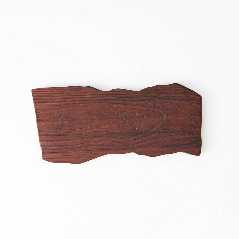 Hibino Wood Grain Mino Ware Rectangle Plate - MUSUBI KILN - Quality Japanese Tableware and Gift