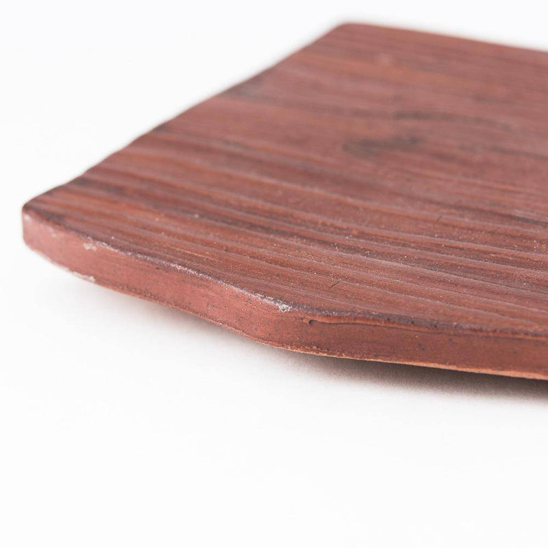 Hibino Wood Grain Mino Ware Rectangle Plate - MUSUBI KILN - Quality Japanese Tableware and Gift