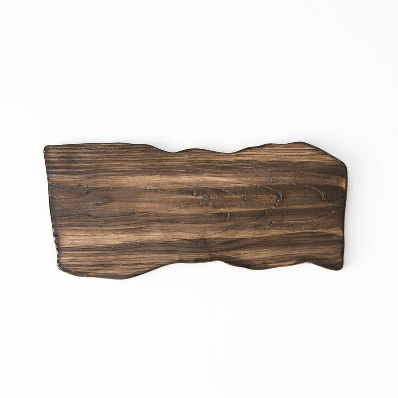 Hibino Wood Grain Mino Ware Rectangle Plate - MUSUBI KILN - Quality Japanese Tableware and Gift