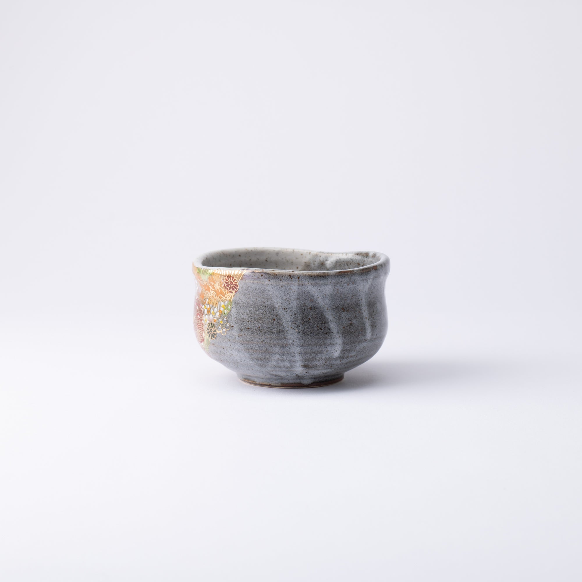 Hideyama Hanazume Kutani Matcha Bowl Chawan - MUSUBI KILN - Quality Japanese Tableware and Gift