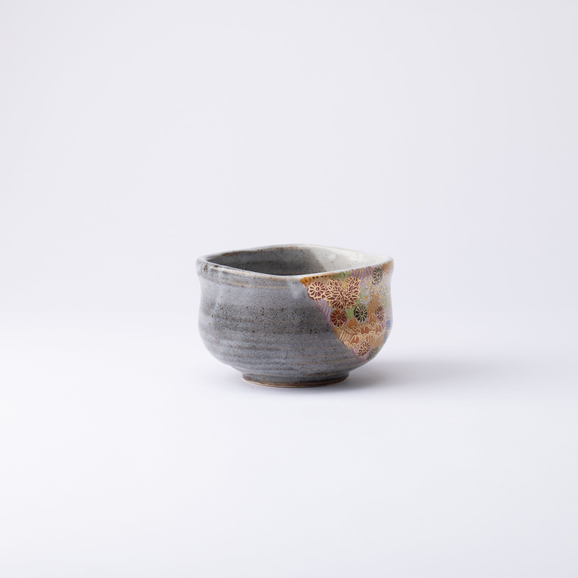 Hideyama Hanazume Kutani Matcha Bowl Chawan - MUSUBI KILN - Quality Japanese Tableware and Gift