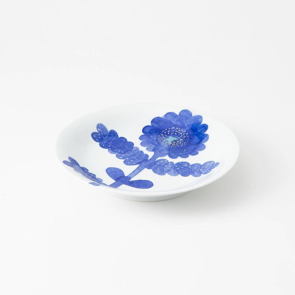 Higashi Kiln P.S. Blue Tobe Round Plate - MUSUBI KILN - Quality Japanese Tableware and Gift