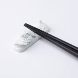 Hirado Chrysanthemum Mikawachi Ware Chopsticks Rest - MUSUBI KILN - Quality Japanese Tableware and Gift