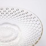 Hirota Arare Pattern Edo Glass Round Plate - MUSUBI KILN - Quality Japanese Tableware and Gift