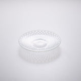 Hirota Arare Pattern Edo Glass Round Plate - MUSUBI KILN - Quality Japanese Tableware and Gift