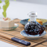 Hirota Blue Bird Edo Glass Soy Sauce Dispenser - MUSUBI KILN - Quality Japanese Tableware and Gift