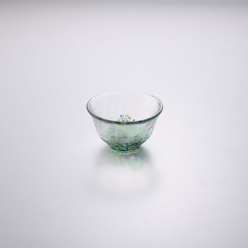 Hirota Four Seasons Color Edo Glass Ochoko Sake Cup - MUSUBI KILN - Quality Japanese Tableware and Gift