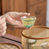 Hirota Four Seasons Color Edo Glass Ochoko Sake Cup - MUSUBI KILN - Quality Japanese Tableware and Gift