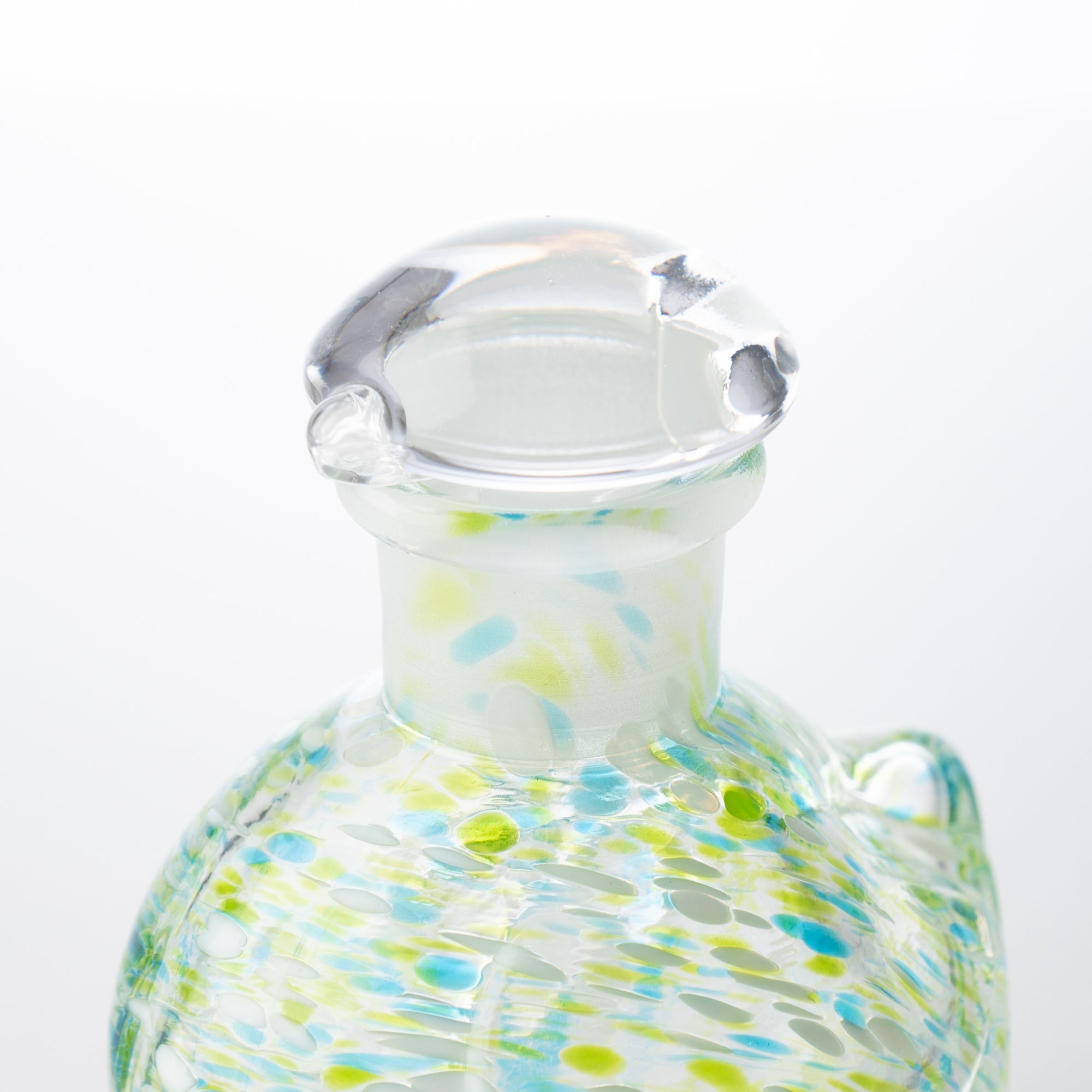 Hirota Green Bird Edo Glass Soy Sauce Dispenser - MUSUBI KILN - Quality Japanese Tableware and Gift