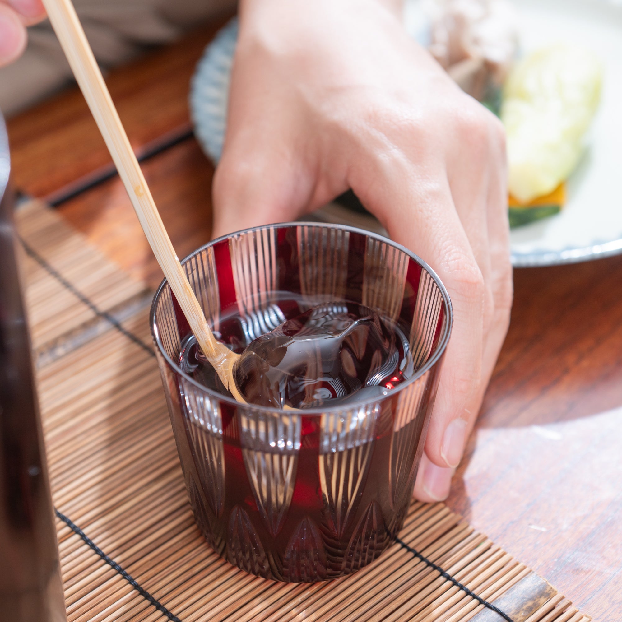 Hirota Icicle Edo Kiriko Glass Soba Choko Cup with Lid - MUSUBI KILN - Quality Japanese Tableware and Gift