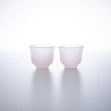 Hirota Pink Fubuki 3 - Piece Edo Glass Sake Set - MUSUBI KILN - Quality Japanese Tableware and Gift