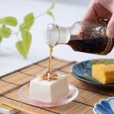 Hirota Summer Morning Glory Edo Kiriko Cut Glass Soy Sauce Dispenser - MUSUBI KILN - Quality Japanese Tableware and Gift